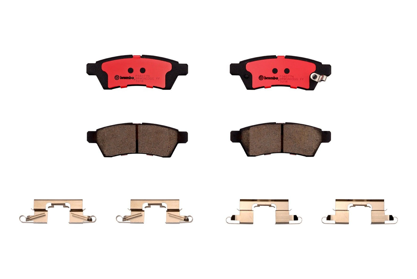 Top View of Rear Disc Brake Pad Set BREMBO P56077N