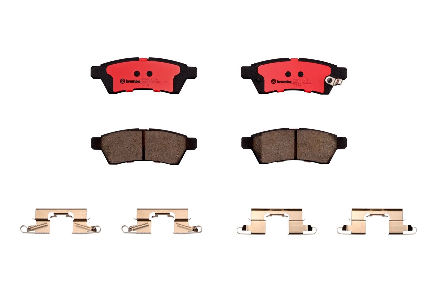 Top View of Rear Disc Brake Pad Set BREMBO P56077N