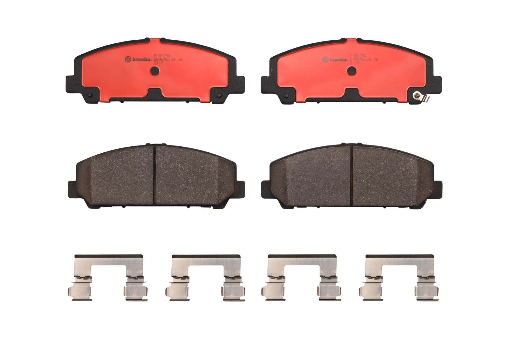 Top View of Front Disc Brake Pad Set BREMBO P56079N