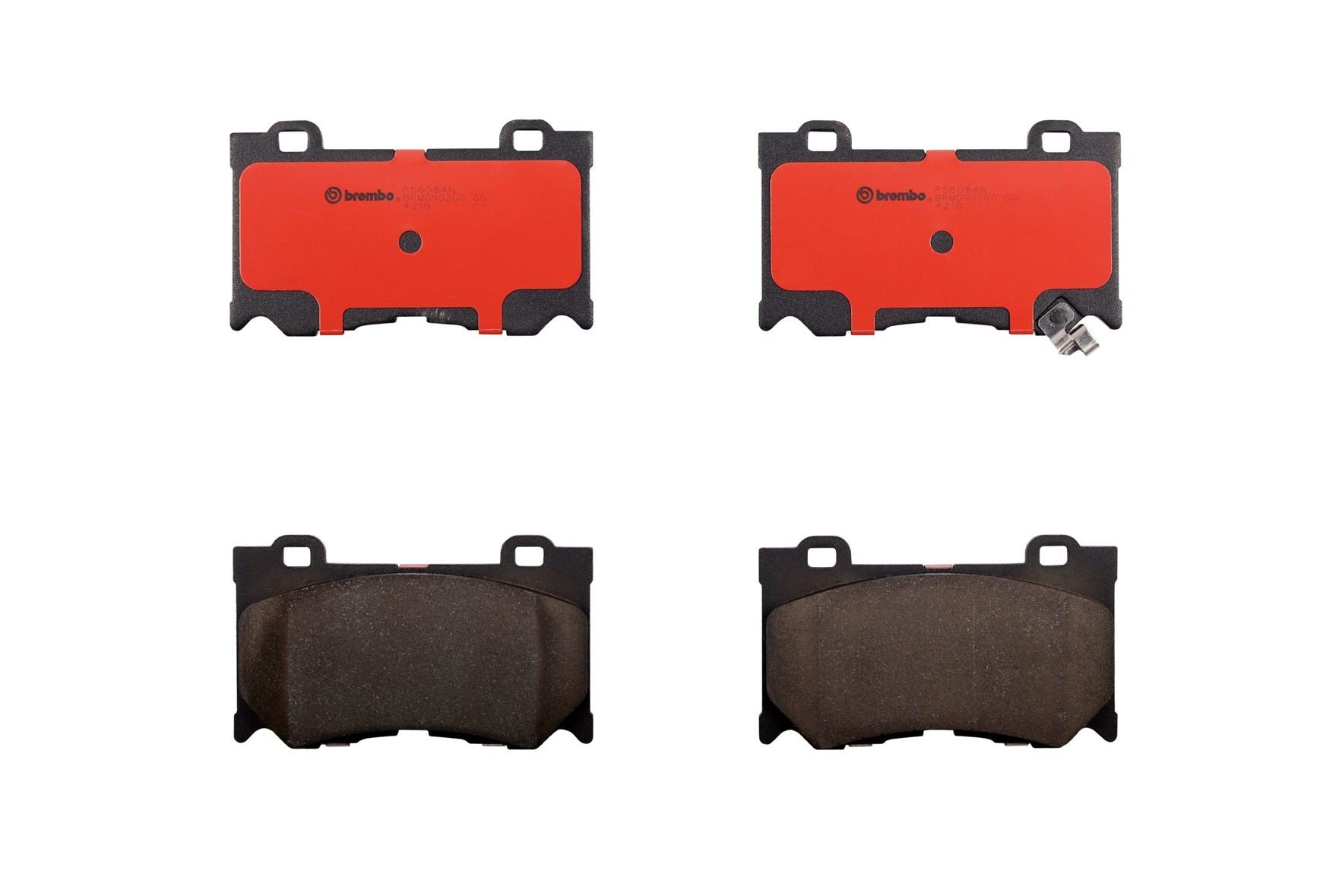 Top View of Front Disc Brake Pad Set BREMBO P56084N