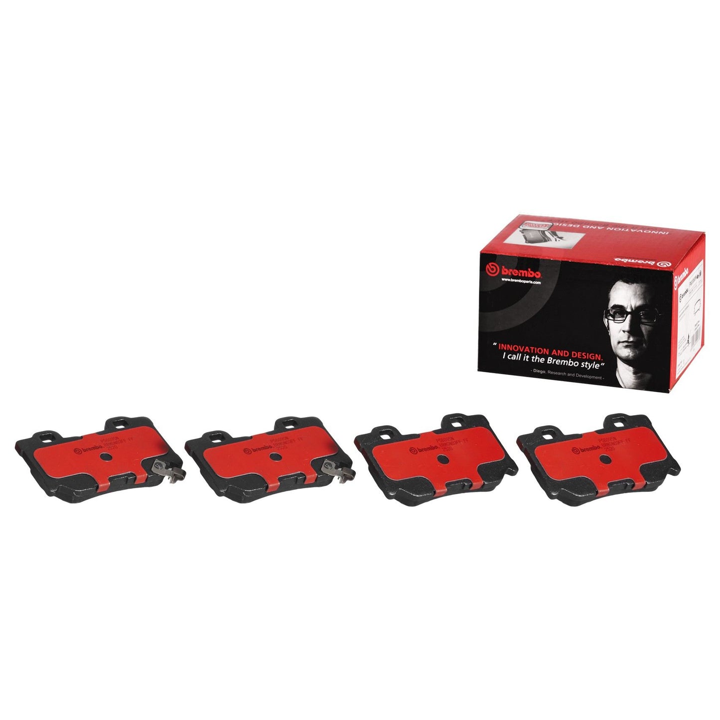 Front View of Rear Disc Brake Pad Set BREMBO P56095N