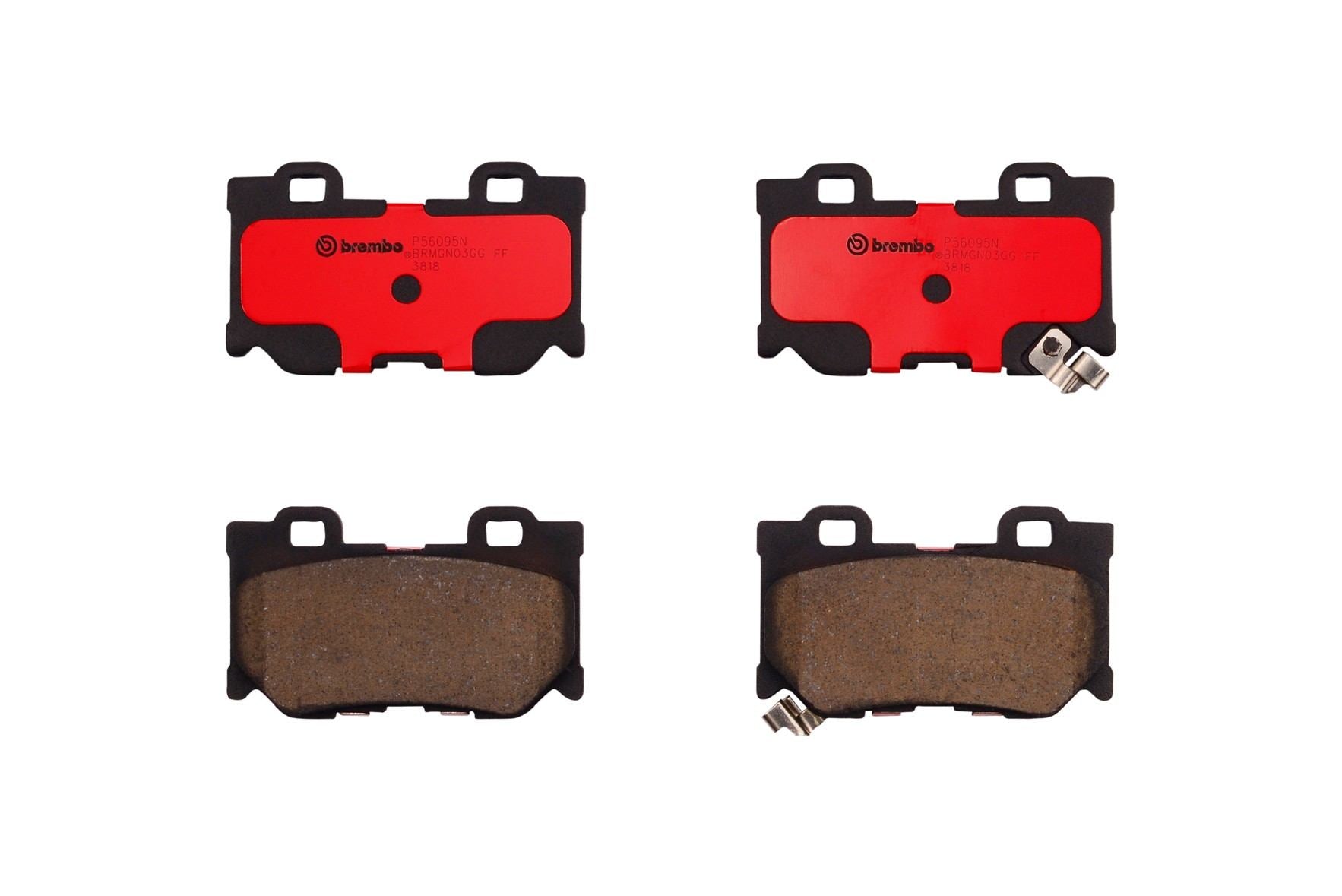 Top View of Rear Disc Brake Pad Set BREMBO P56095N