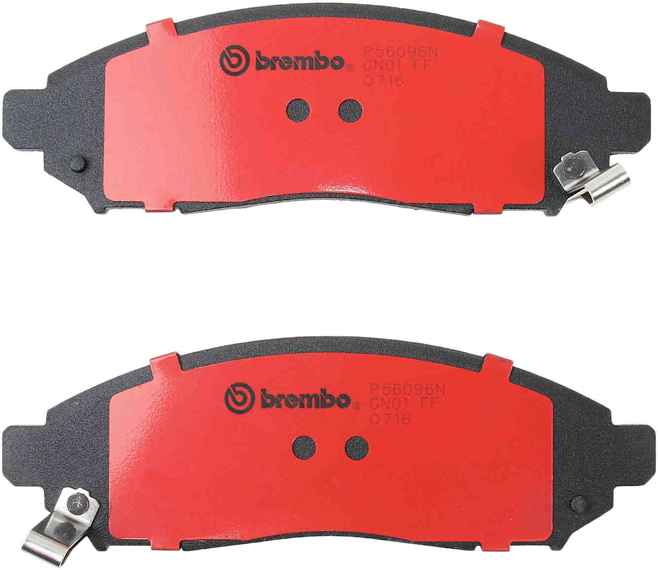 Back View of Front Disc Brake Pad Set BREMBO P56096N