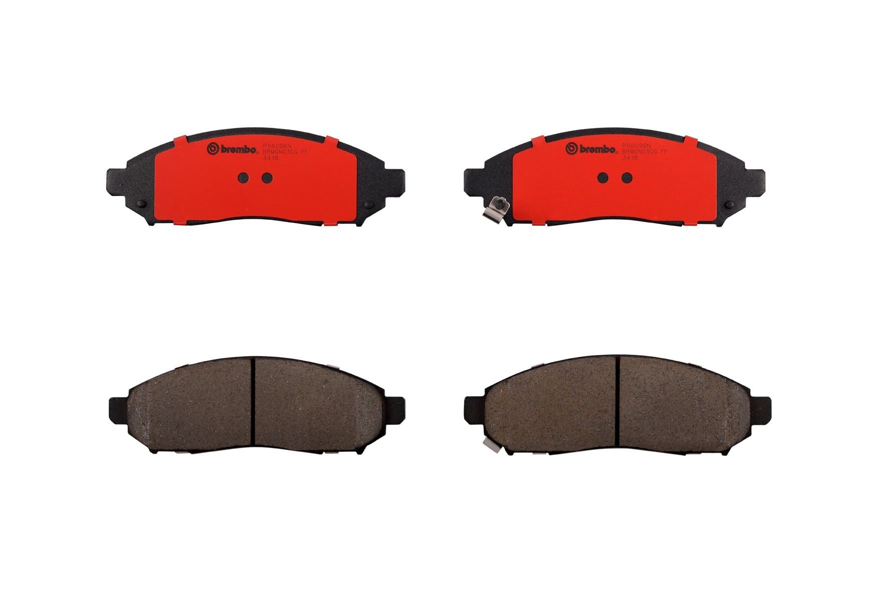 Top View of Front Disc Brake Pad Set BREMBO P56096N