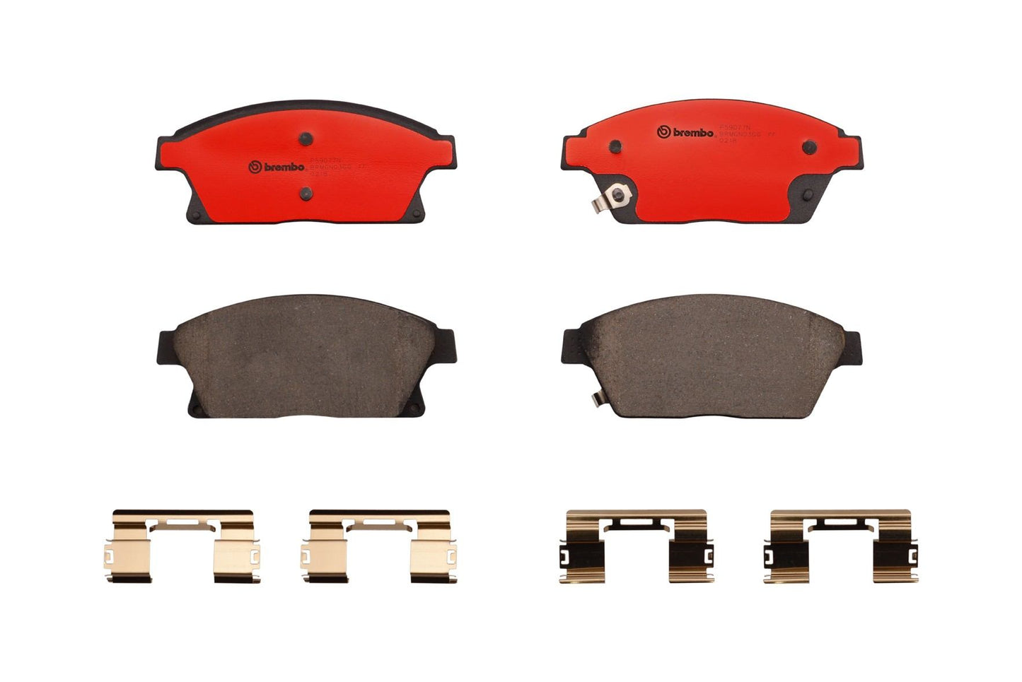 Top View of Front Disc Brake Pad Set BREMBO P59077N