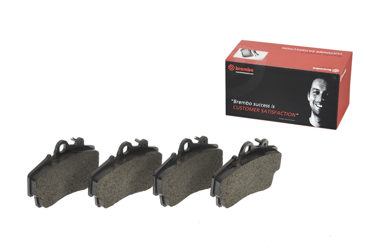 Back View of Front Disc Brake Pad Set BREMBO P65007