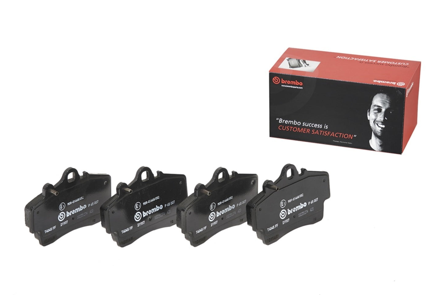 Front View of Front Disc Brake Pad Set BREMBO P65007