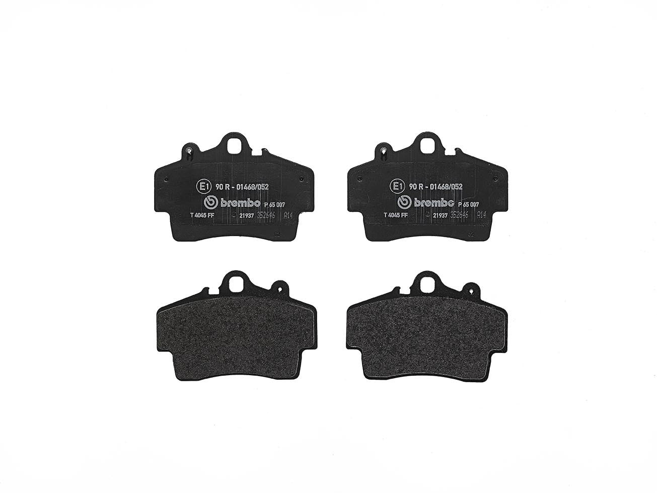 Top View of Front Disc Brake Pad Set BREMBO P65007