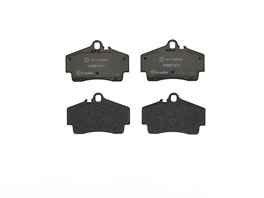 Top View of Rear Disc Brake Pad Set BREMBO P65008