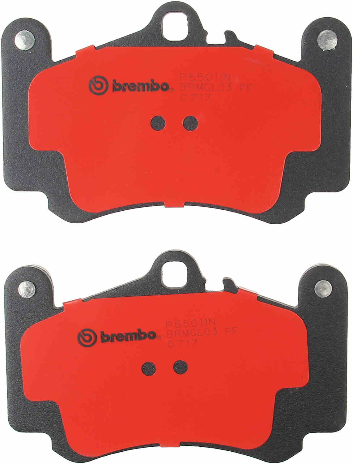 Back View of Front Disc Brake Pad Set BREMBO P65011N