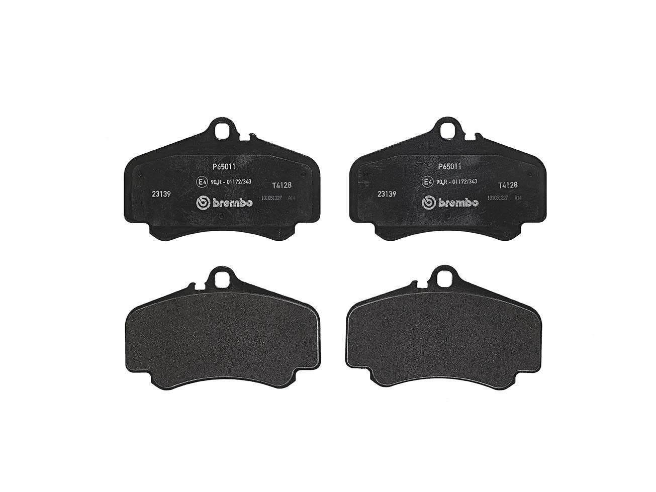 Top View of Front Disc Brake Pad Set BREMBO P65011