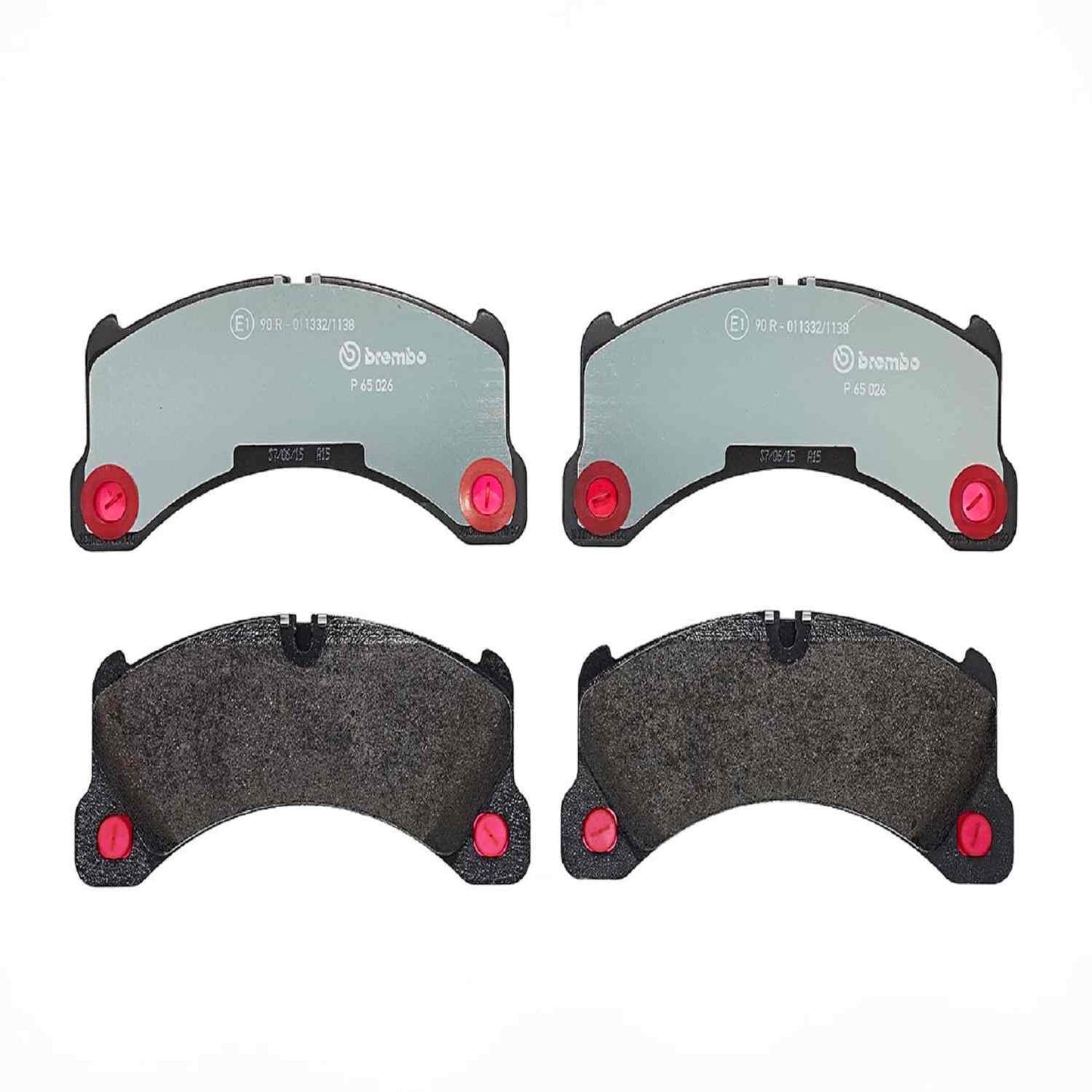 Front View of Front Disc Brake Pad Set BREMBO P65026