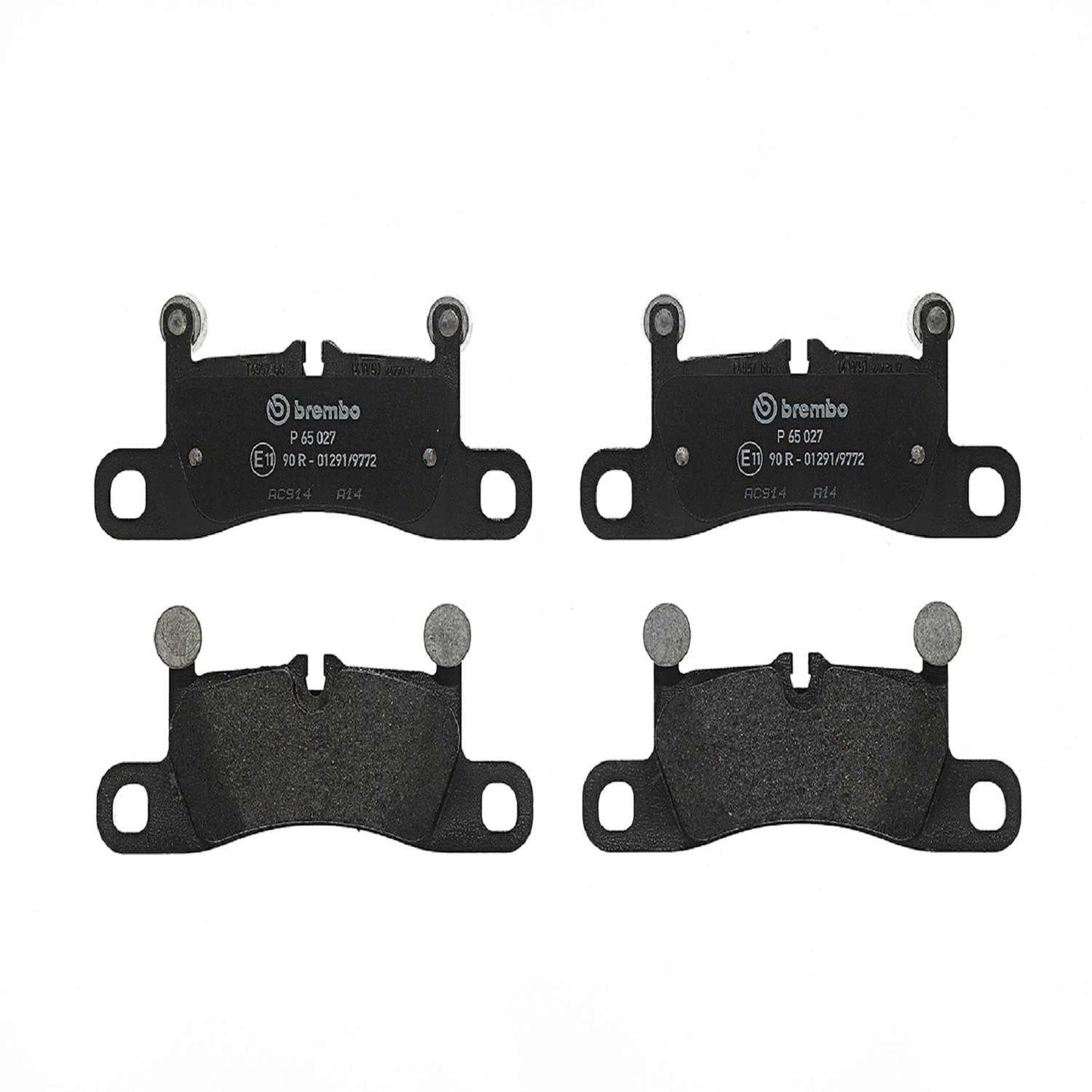 Front View of Rear Disc Brake Pad Set BREMBO P65027