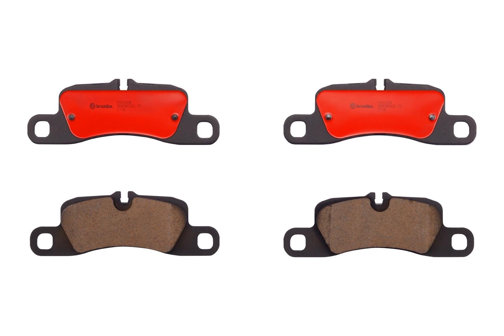 Front View of Rear Disc Brake Pad Set BREMBO P65036N