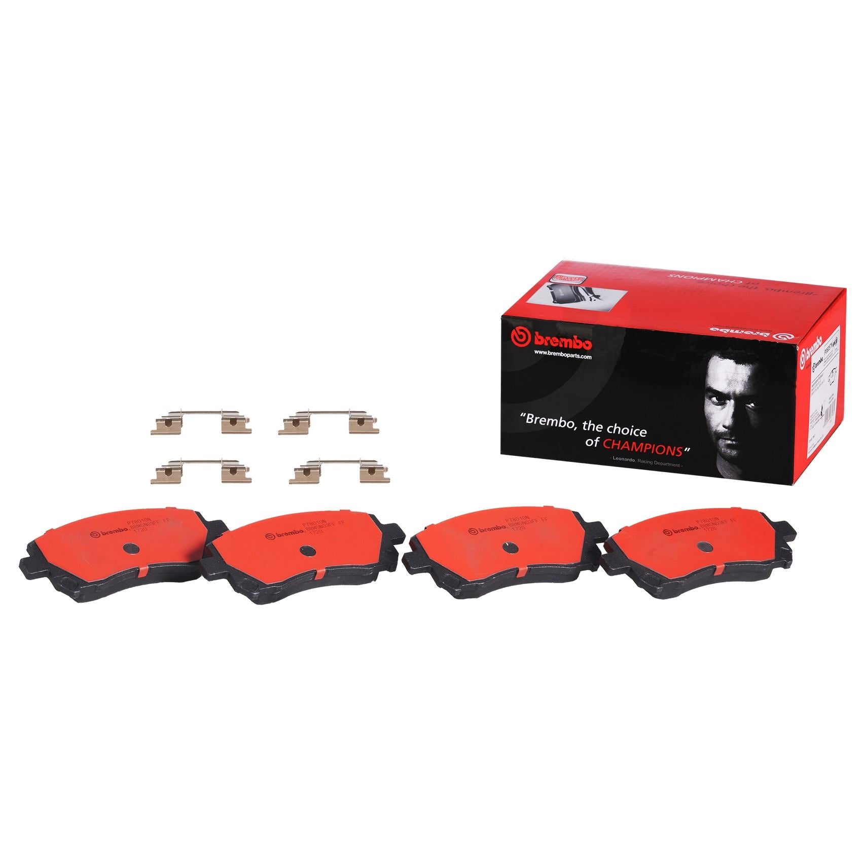 Front View of Front Disc Brake Pad Set BREMBO P78010N