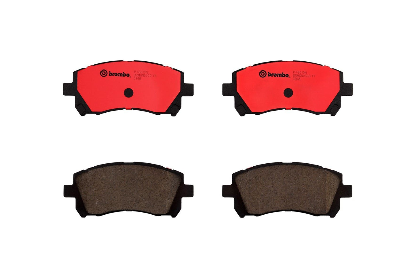 Top View of Front Disc Brake Pad Set BREMBO P78010N