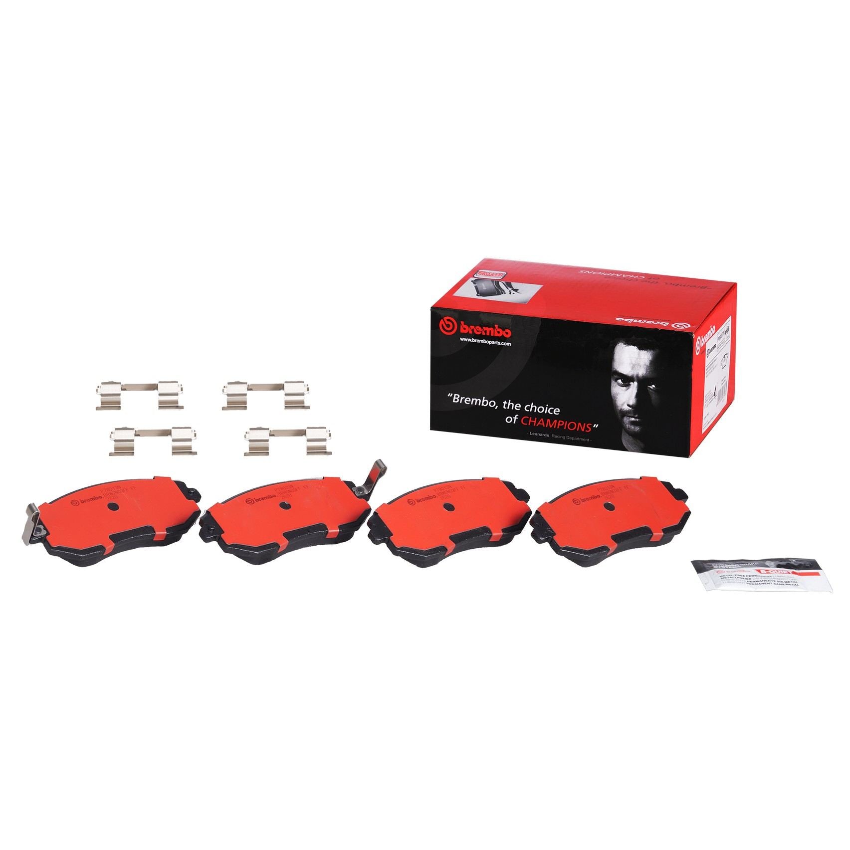 Front View of Front Disc Brake Pad Set BREMBO P78013N