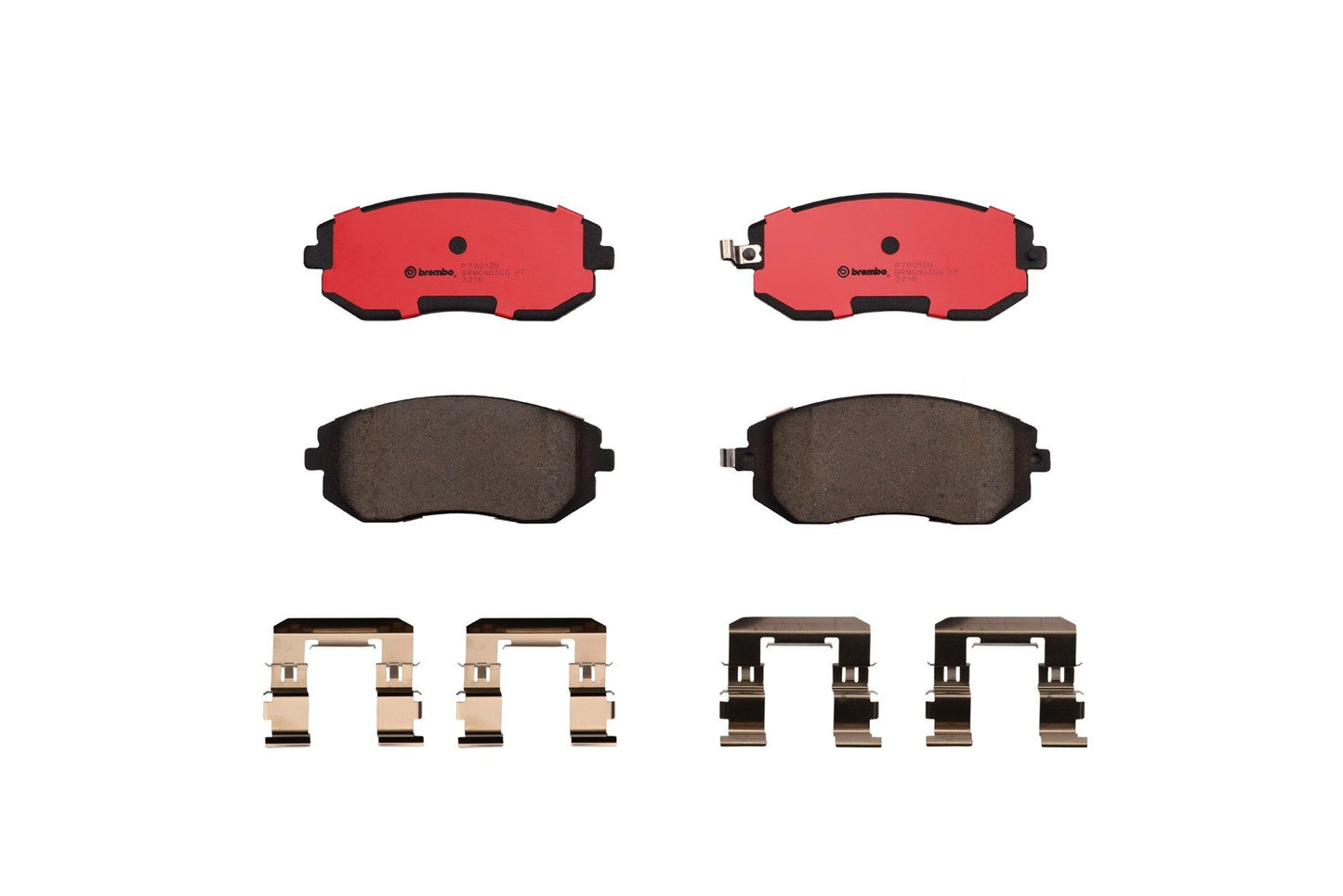 Top View of Front Disc Brake Pad Set BREMBO P78013N