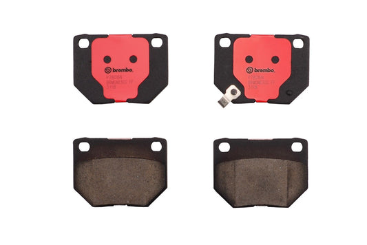 Top View of Rear Disc Brake Pad Set BREMBO P78016N