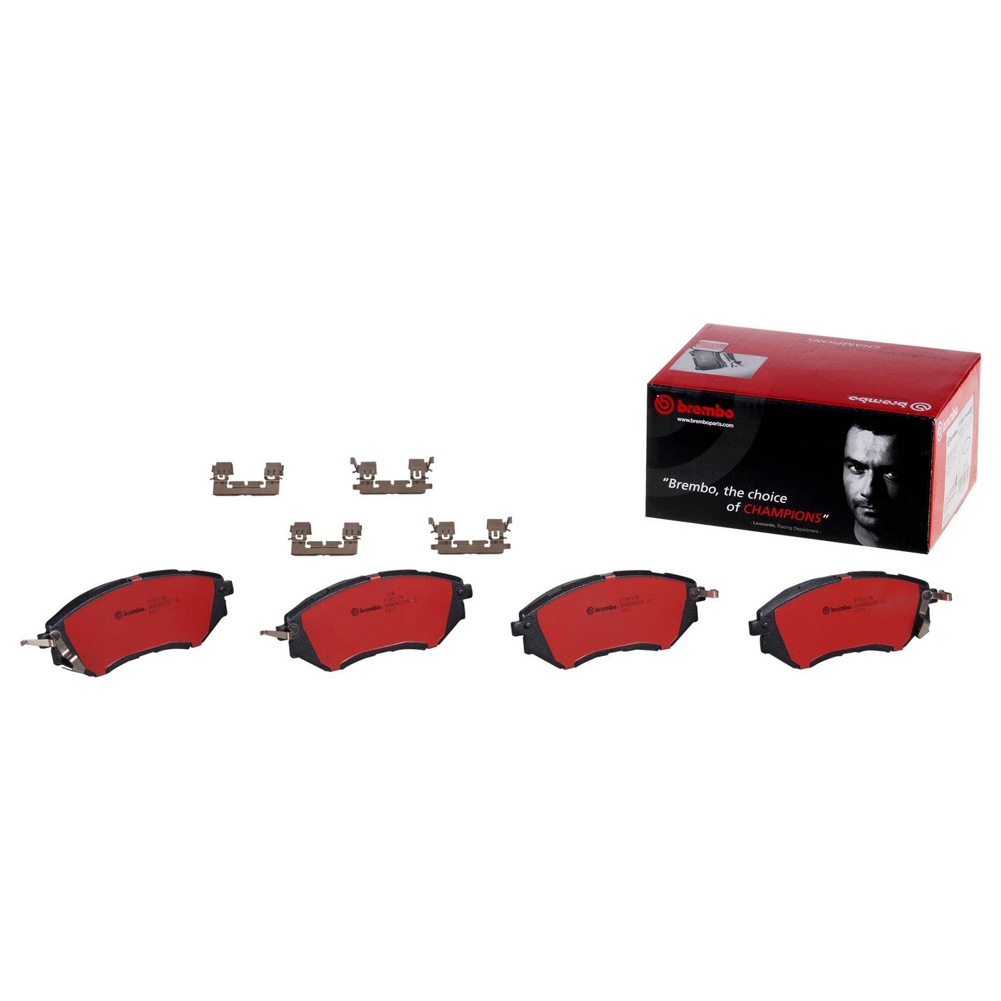 Front View of Front Disc Brake Pad Set BREMBO P78017N