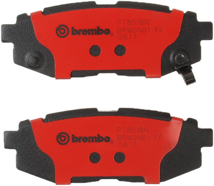 Back View of Rear Disc Brake Pad Set BREMBO P78018N