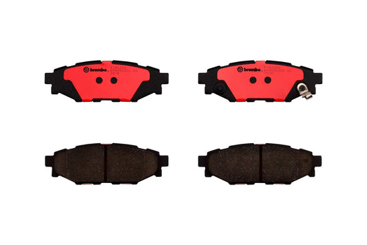 Top View of Rear Disc Brake Pad Set BREMBO P78020N