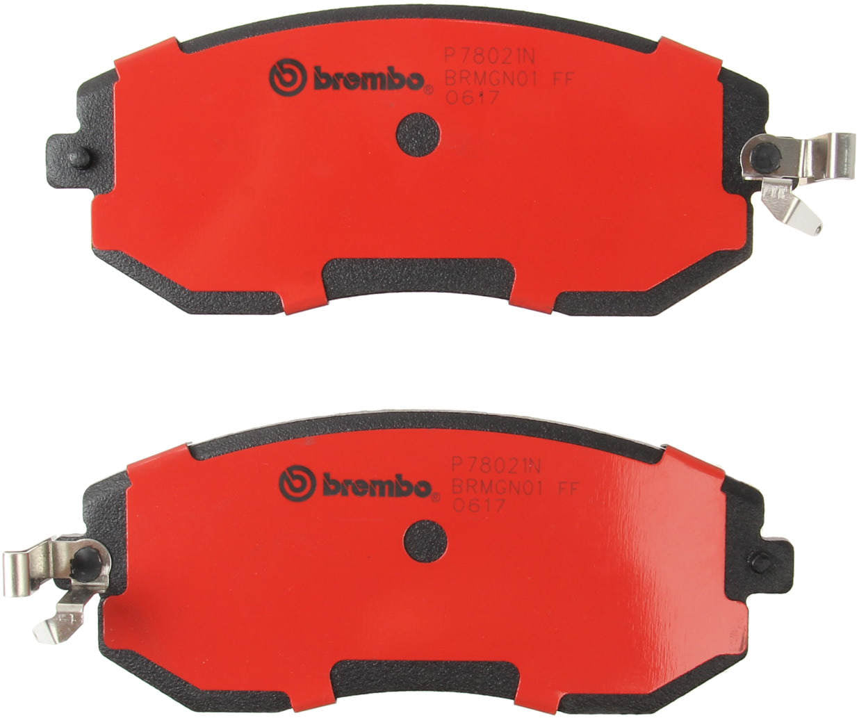 Back View of Front Disc Brake Pad Set BREMBO P78021N