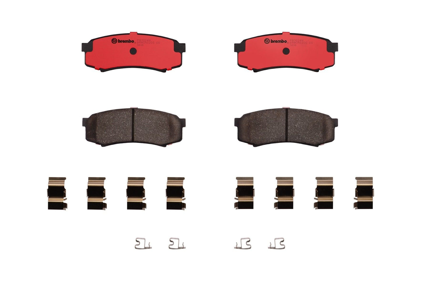 Top View of Rear Disc Brake Pad Set BREMBO P83024N