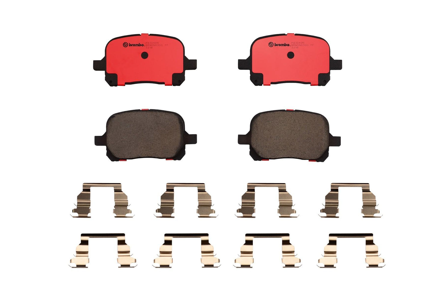 Top View of Front Disc Brake Pad Set BREMBO P83040N