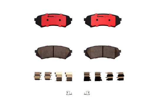 Top View of Rear Disc Brake Pad Set BREMBO P83049N