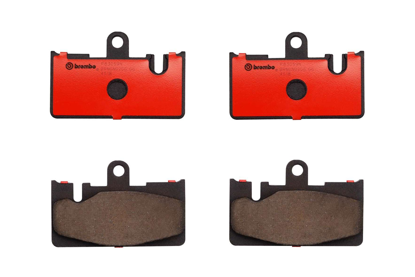 Top View of Rear Disc Brake Pad Set BREMBO P83059N