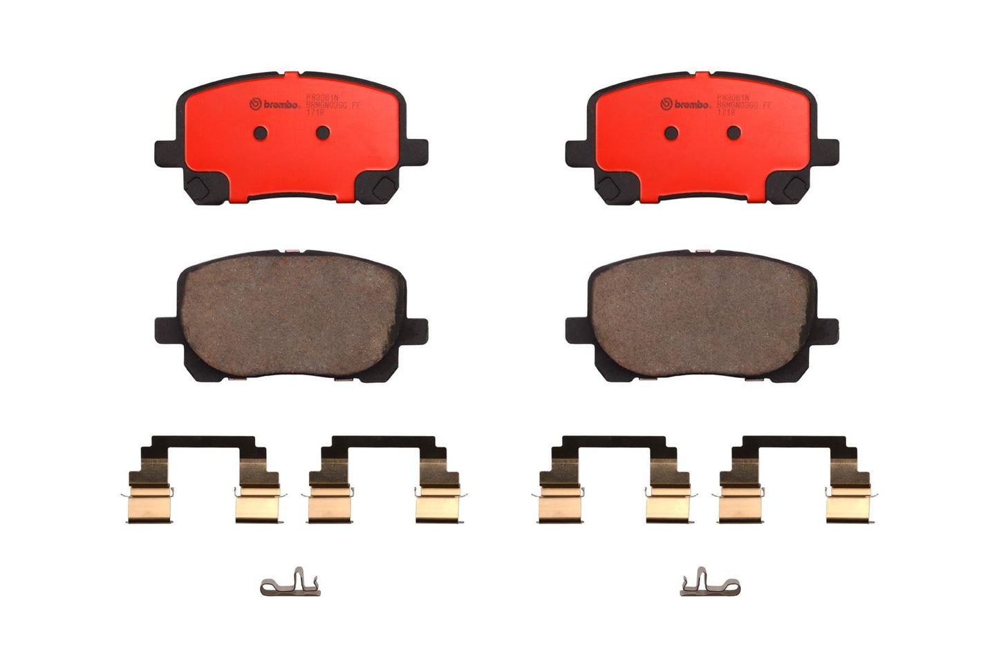 Top View of Front Disc Brake Pad Set BREMBO P83061N