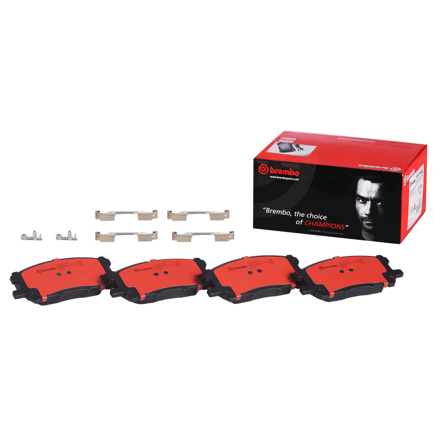 Front View of Front Disc Brake Pad Set BREMBO P83067N