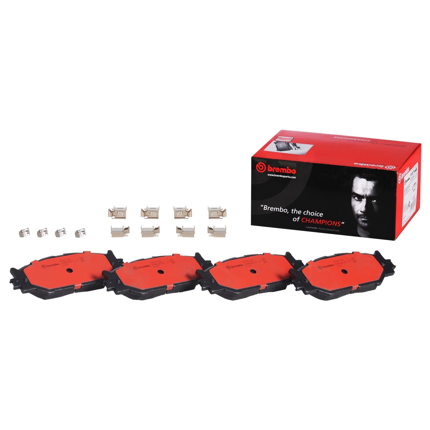 Front View of Front Disc Brake Pad Set BREMBO P83074N