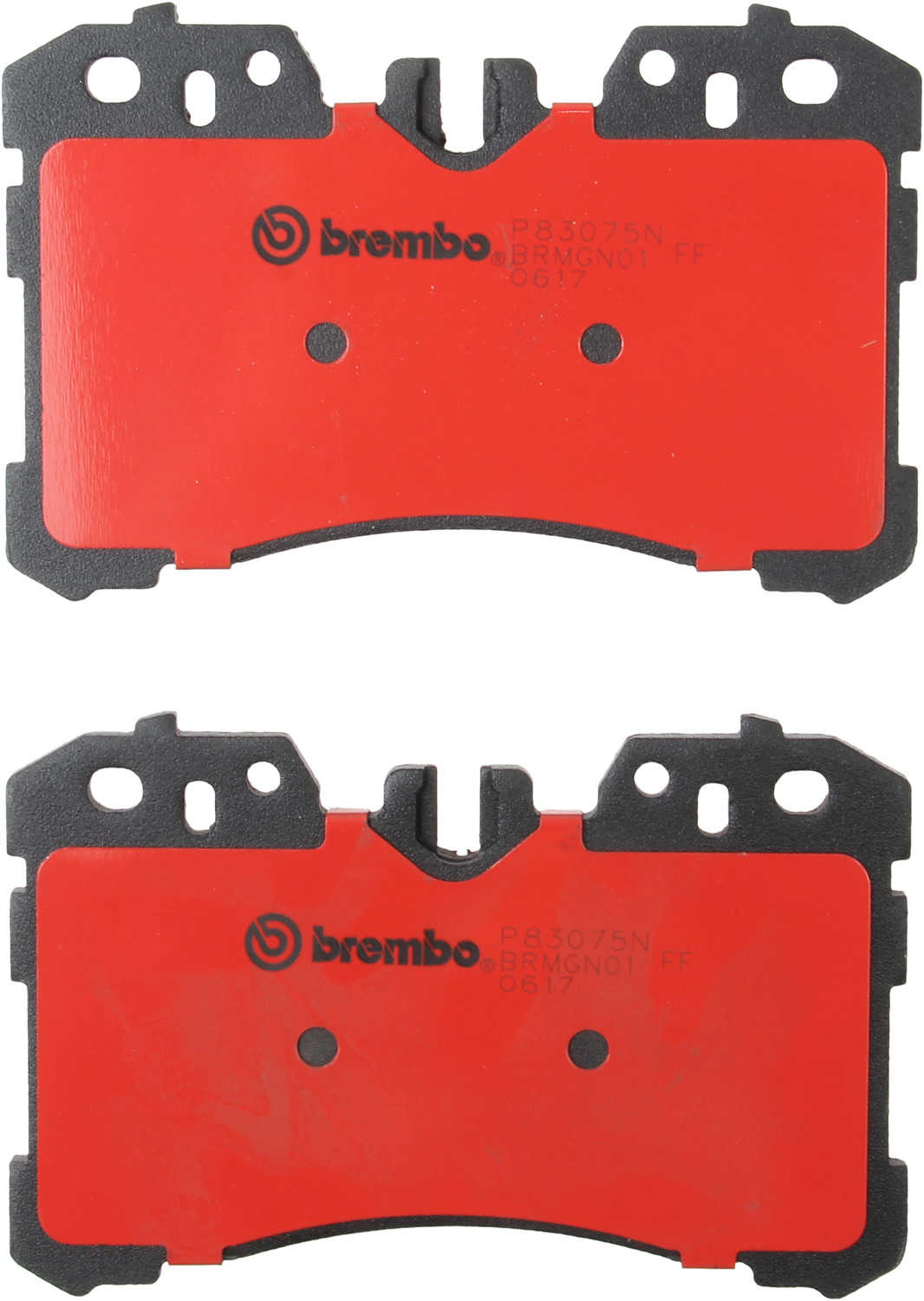 Back View of Front Disc Brake Pad Set BREMBO P83075N