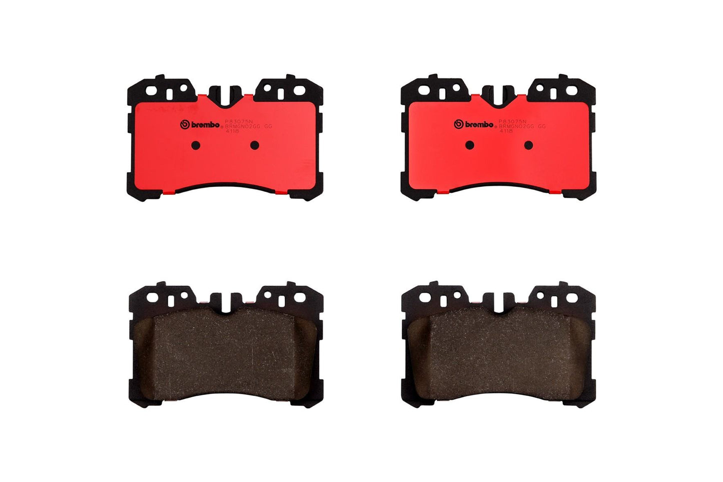 Top View of Front Disc Brake Pad Set BREMBO P83075N