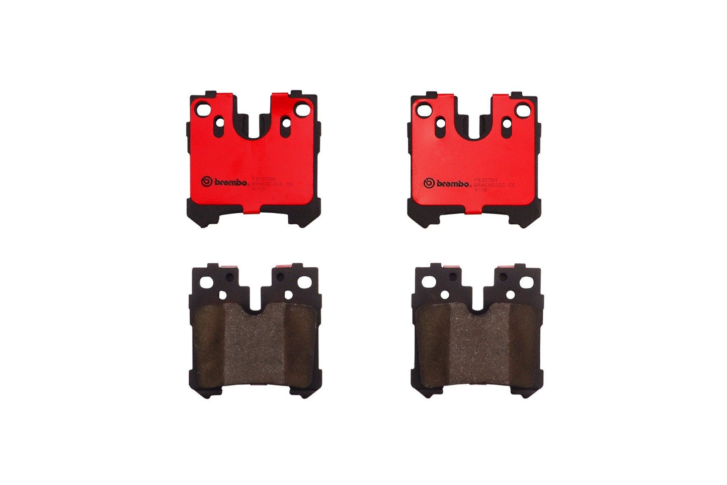 Top View of Rear Disc Brake Pad Set BREMBO P83076N