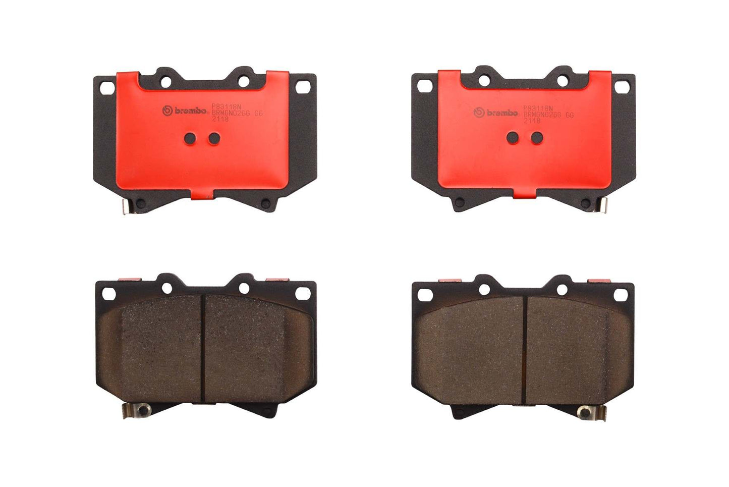 Front View of Front Disc Brake Pad Set BREMBO P83118N