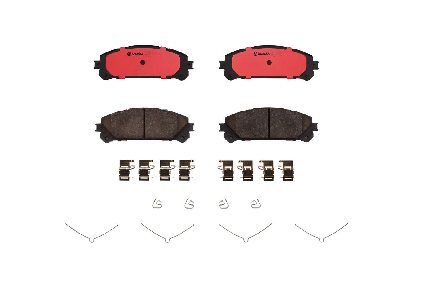 Top View of Front Disc Brake Pad Set BREMBO P83145N