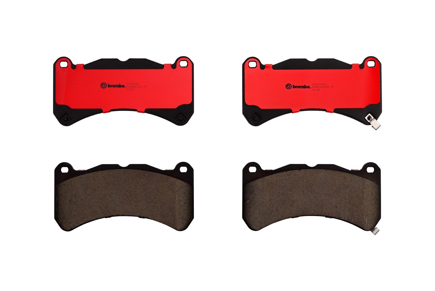 Top View of Front Disc Brake Pad Set BREMBO P83146N