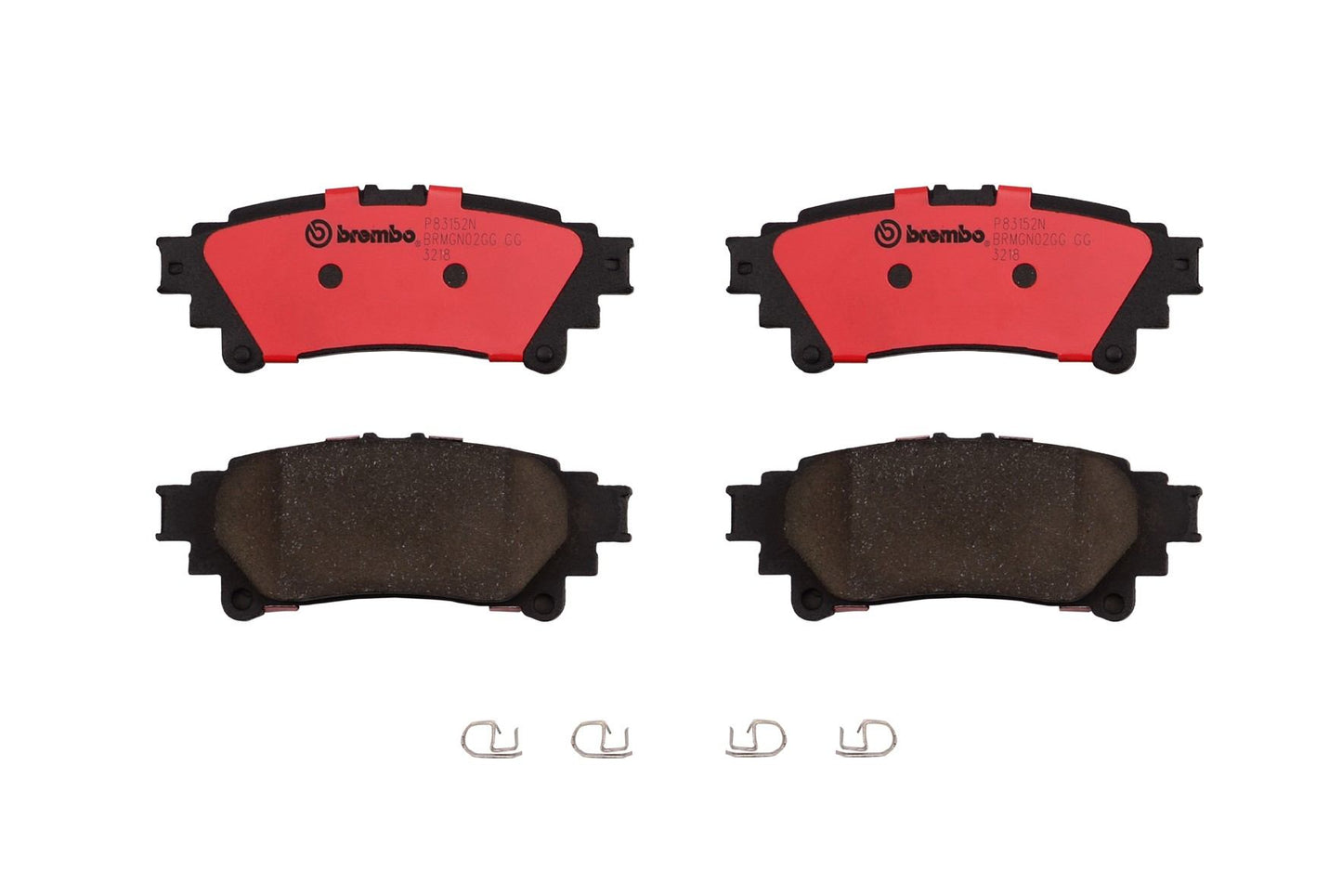 Top View of Rear Disc Brake Pad Set BREMBO P83152N