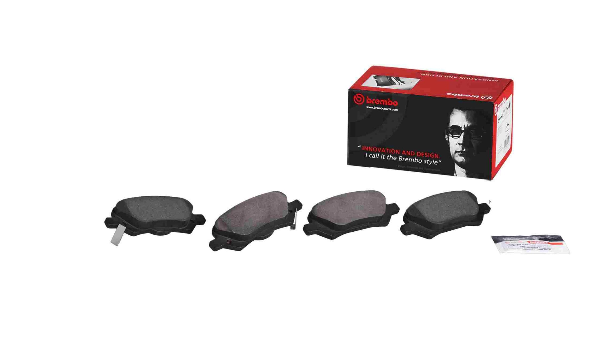 Back View of Rear Disc Brake Pad Set BREMBO P83158N