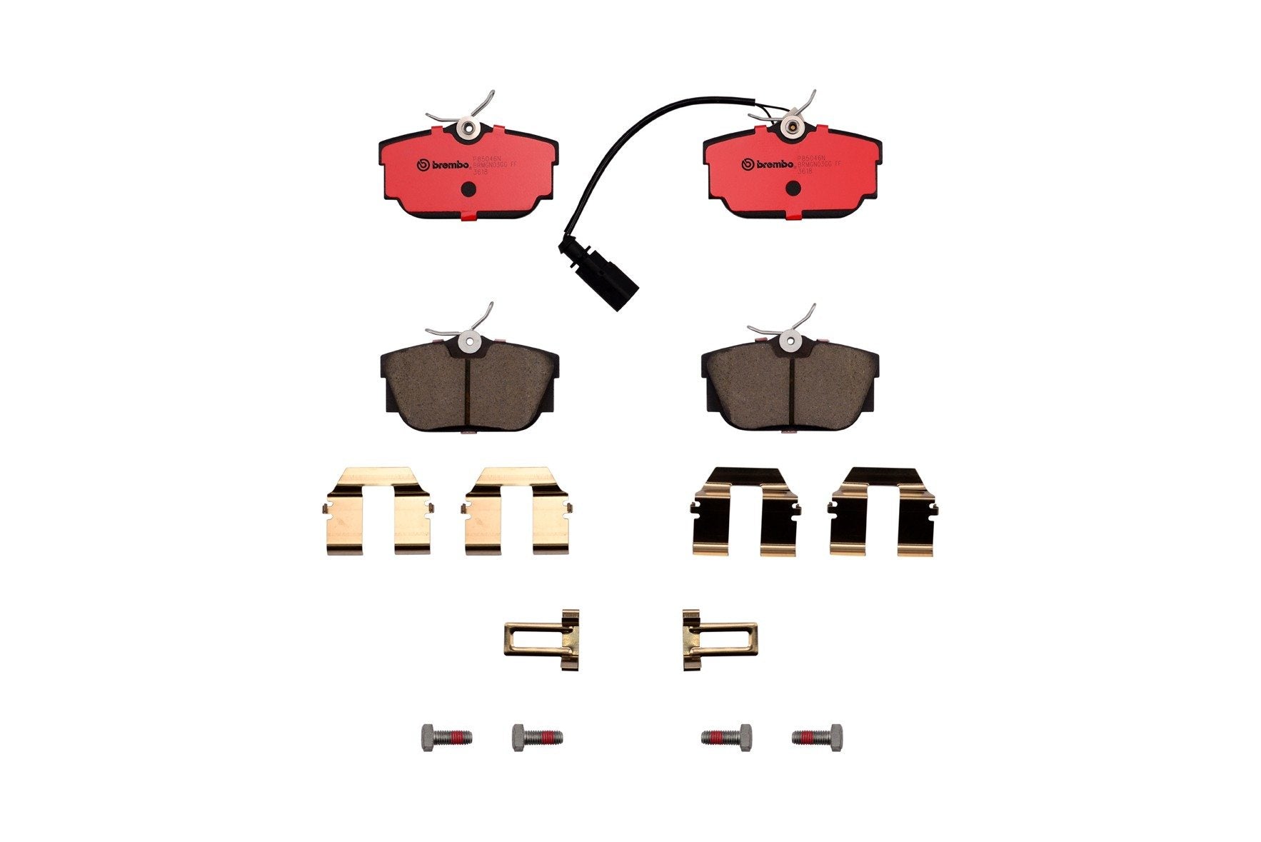 Front View of Rear Disc Brake Pad Set BREMBO P85046N