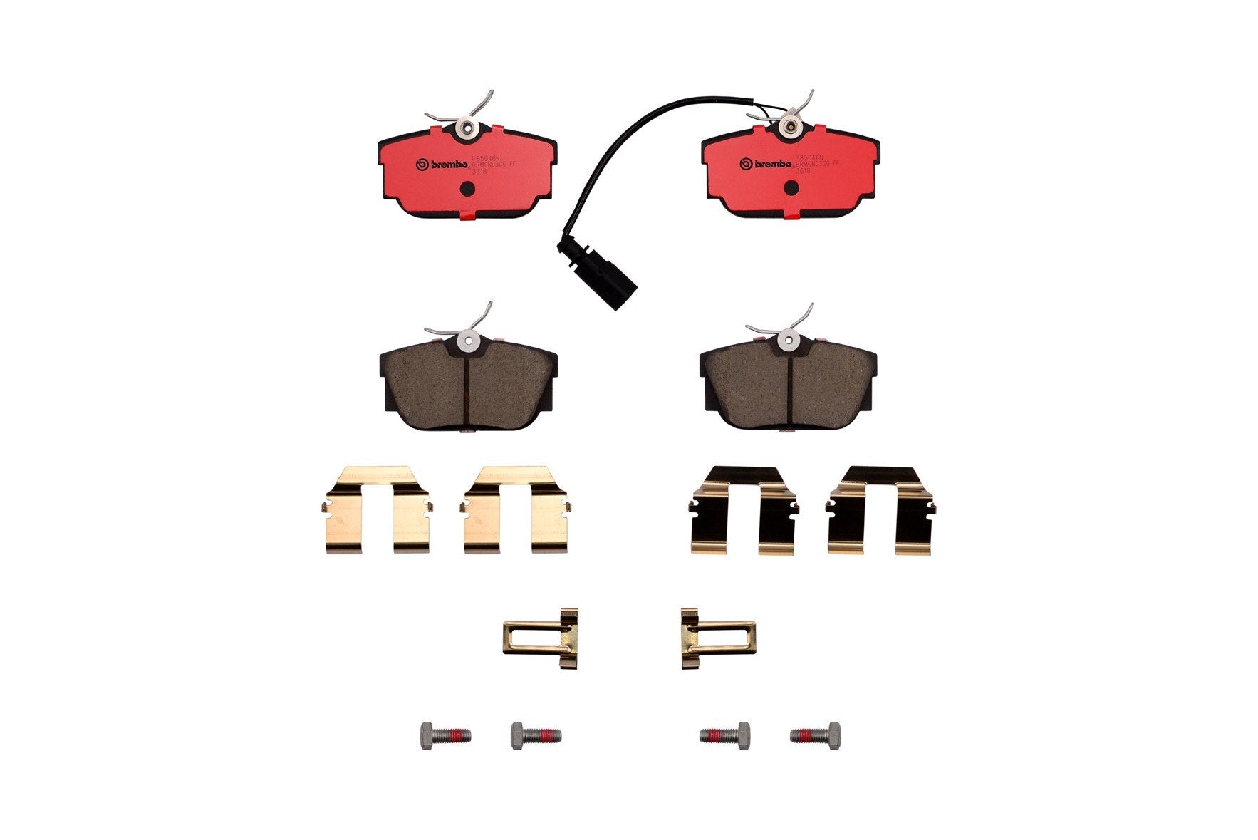 Top View of Rear Disc Brake Pad Set BREMBO P85046N