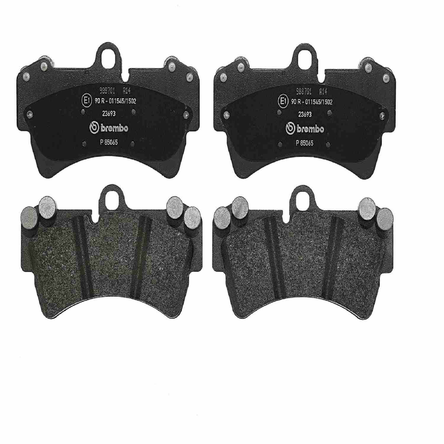 Front View of Front Disc Brake Pad Set BREMBO P85065