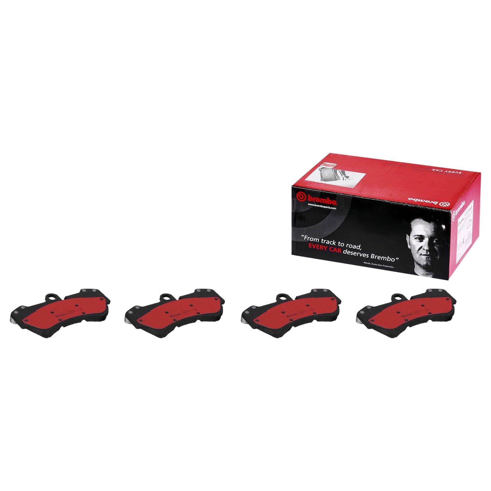 Front View of Front Disc Brake Pad Set BREMBO P85069N