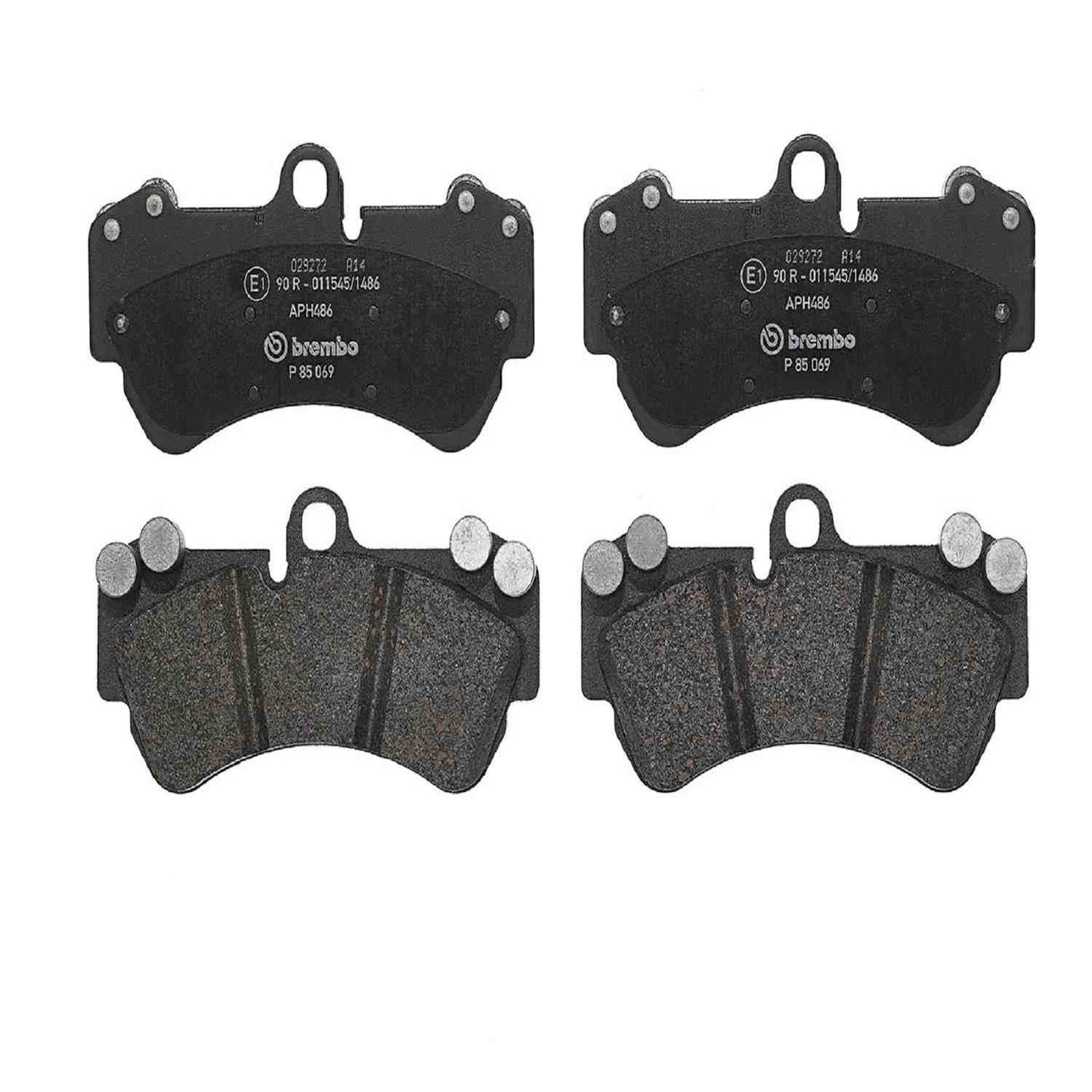 Front View of Front Disc Brake Pad Set BREMBO P85069