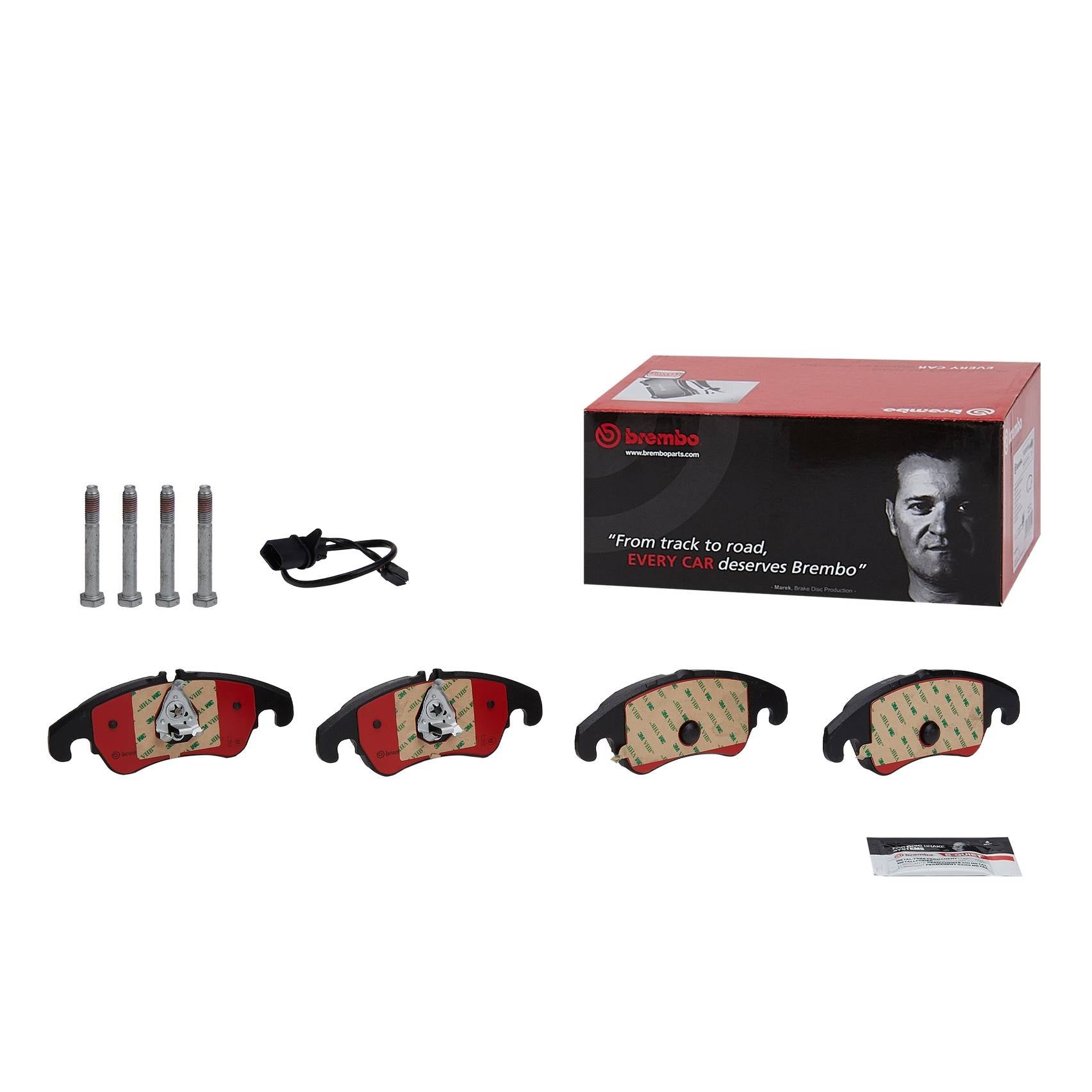 Front View of Front Disc Brake Pad Set BREMBO P85098N