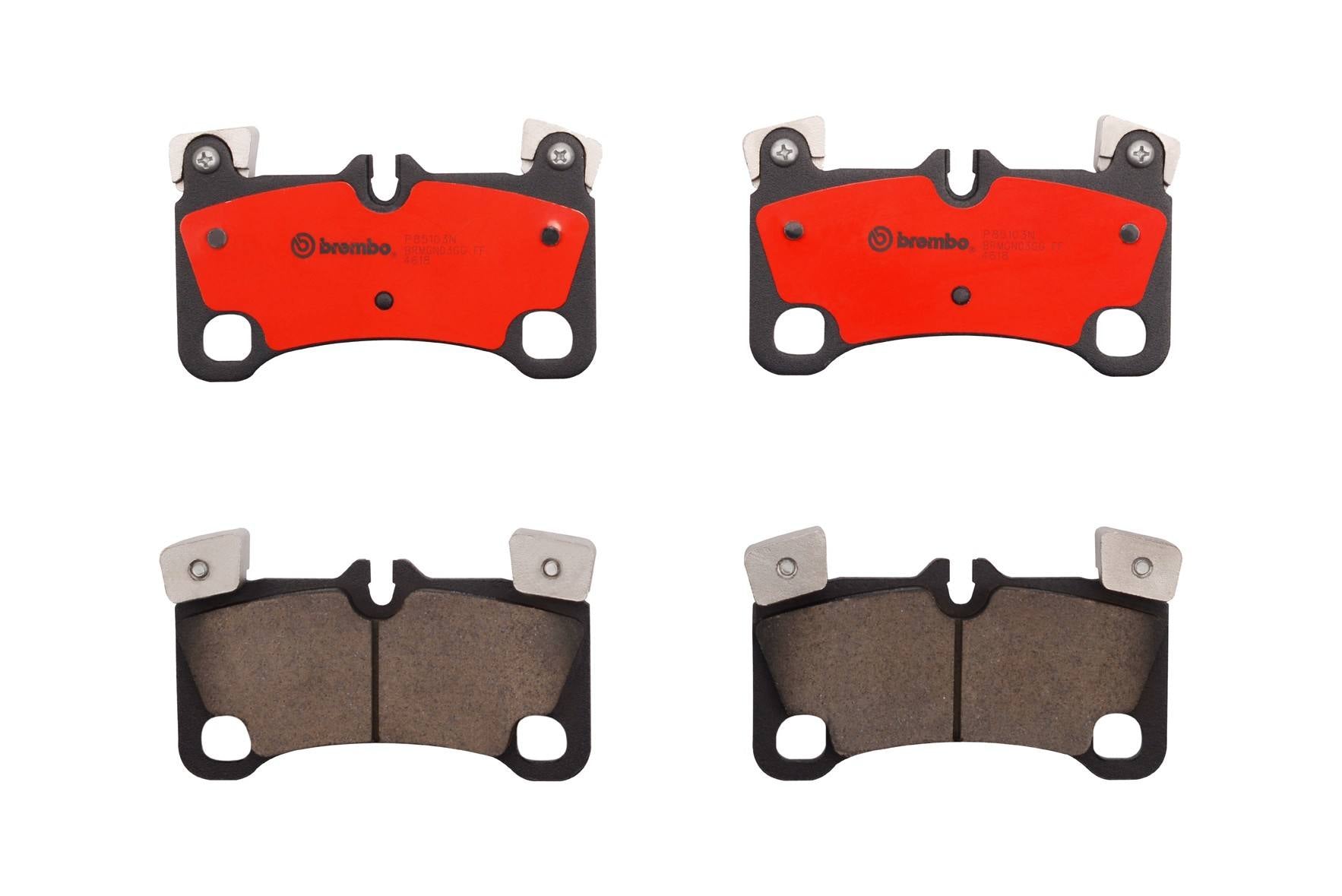 Top View of Rear Disc Brake Pad Set BREMBO P85103N