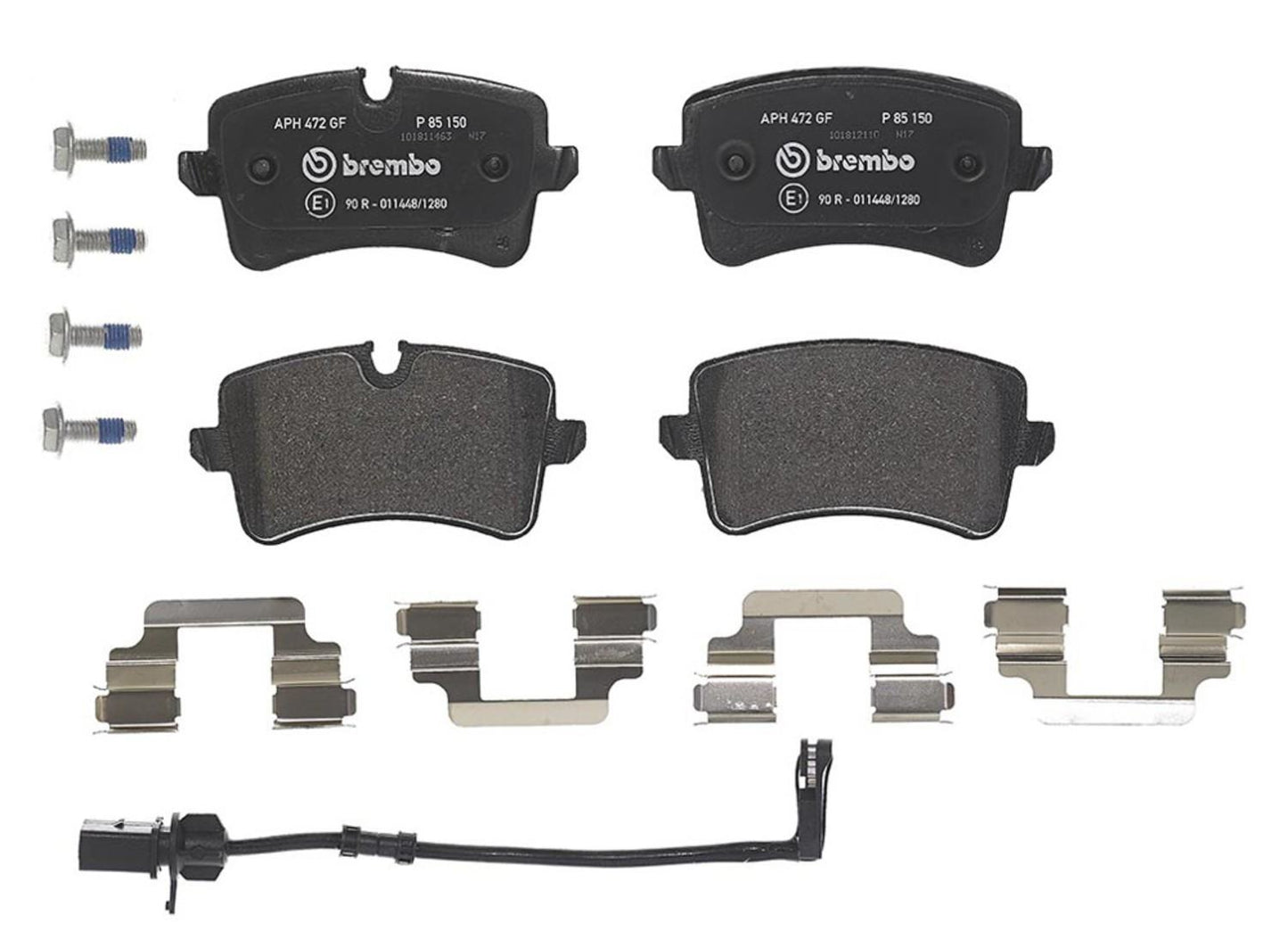 Hardware View of Rear Disc Brake Pad Set BREMBO P85150